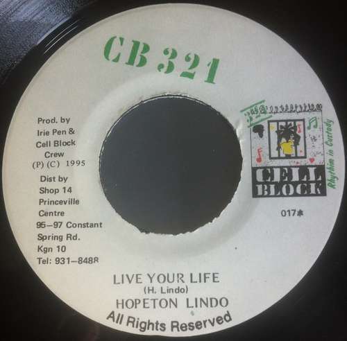 Cover Hopeton Lindo - Live Your Life (7) Schallplatten Ankauf