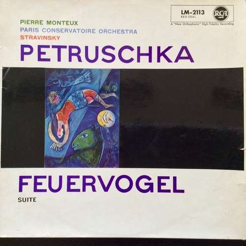 Cover Monteux* & Paris Conservatoire Orchestra* & Stravinsky* - Petruschka Feuervogel Suite (LP, Mono) Schallplatten Ankauf