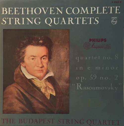 Cover The Budapest String Quartet*, Ludwig van Beethoven - Quartet No. 8 in E Minor, Op. 59 No. 2 (Rasoumovsky) (10) Schallplatten Ankauf