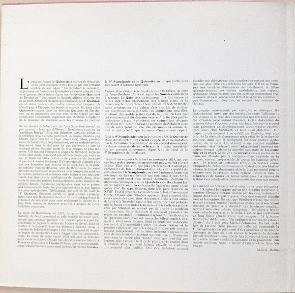 Cover Schubert*, The Juilliard Quartet* & Bernard Greenhouse - Quintet In C Major = Quintet In C-Dur = Quintette En Ut (LP, RE, Gat) Schallplatten Ankauf