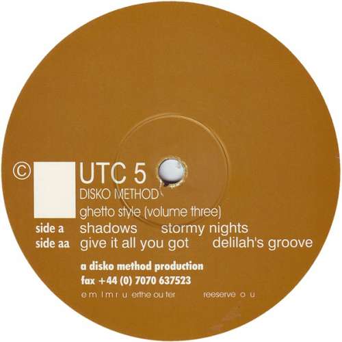 Cover Disko Method - Ghetto Style (Volume Three) (12) Schallplatten Ankauf