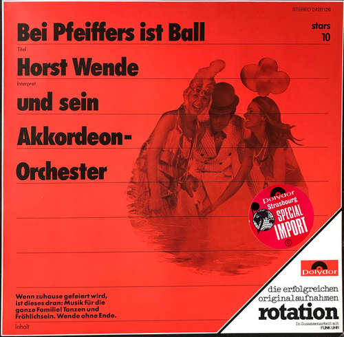 Bild Horst Wende Und Sein Akkordeon-Orchester* - Bei Pfeiffers Ist Ball (LP, Album) Schallplatten Ankauf