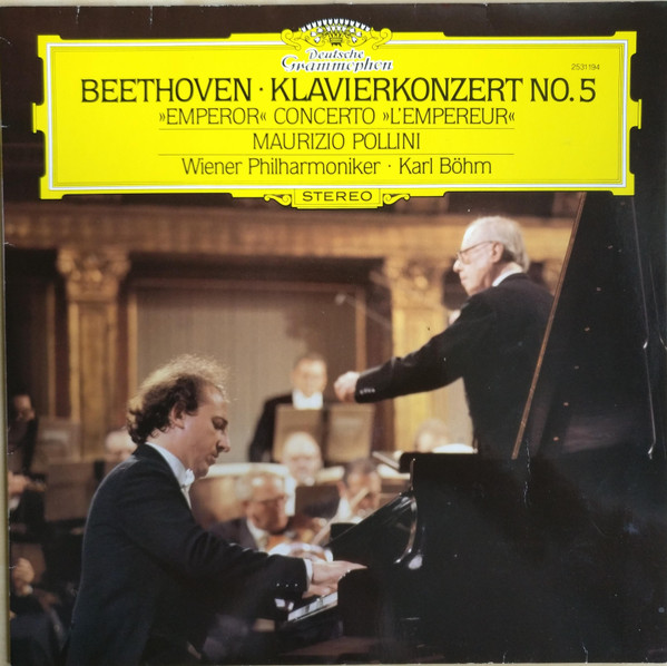 Cover Ludwig van Beethoven - Wiener Philharmoniker · Maurizio Pollini · Karl Böhm - Klavierkonzert Nr.5 · Emperor Concerto (LP) Schallplatten Ankauf