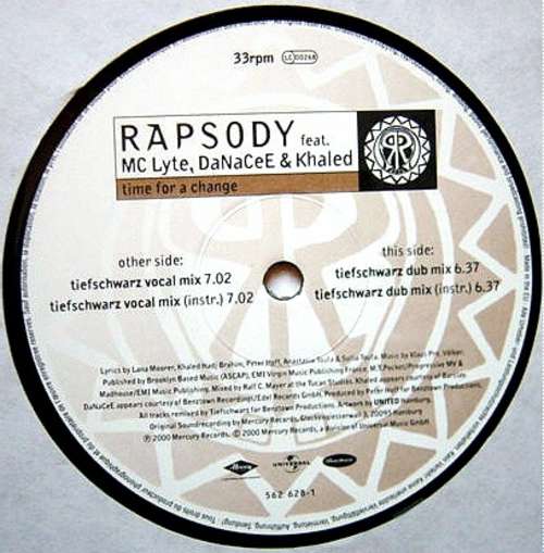 Cover Rapsody* Feat. MC Lyte & DaNaCeE & Khaled - Time For A Change (12) Schallplatten Ankauf