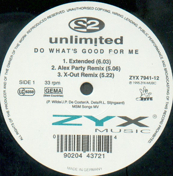 Cover 2 Unlimited - Do What's Good For Me (12) Schallplatten Ankauf