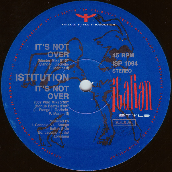 Cover Istitution - It's Not Over (12) Schallplatten Ankauf