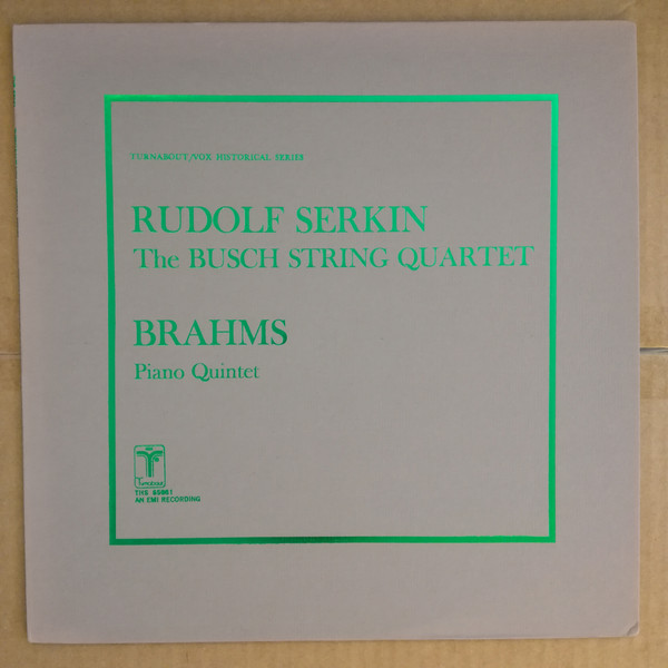 Cover Brahms*, Rudolf Serkin, The Busch String Quartet* - Piano Quintet (LP, Album) Schallplatten Ankauf