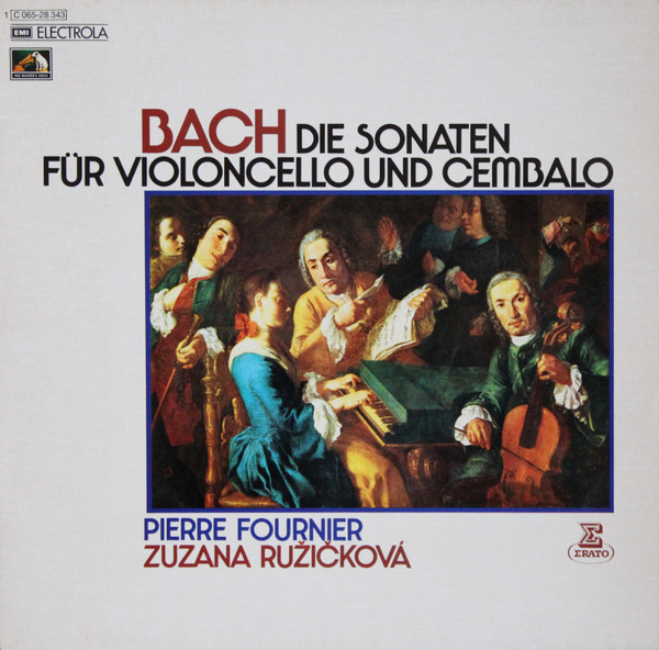 Bild Bach* - Pierre Fournier, Zuzana Růžičková - Die Sonaten Für Violoncello Und Cembalo  (LP, Album) Schallplatten Ankauf