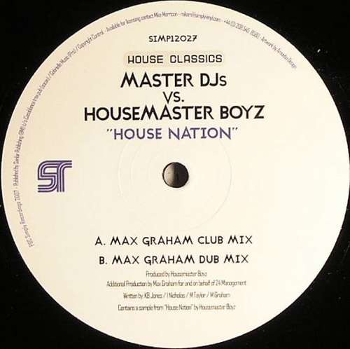 Cover Master DJs Vs. Housemaster Boyz* - House Nation (12) Schallplatten Ankauf