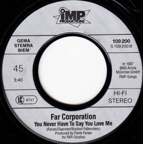 Cover Far Corporation - Sebastian (7, Single) Schallplatten Ankauf