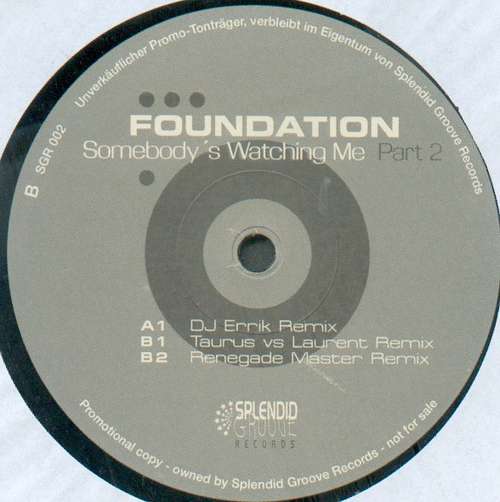 Cover Foundation - Somebody's Watching Me (Part 2) (12, Promo) Schallplatten Ankauf