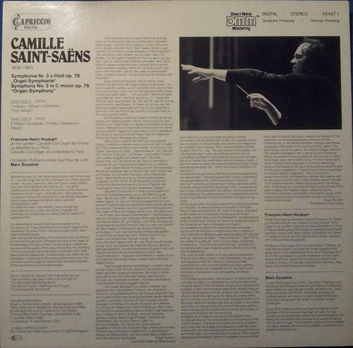 Cover Camille Saint-Säens*, François-Henri Houbart, Orchestre Philharmonique Des Pays De Loire, Marc Soustrot - Symphony No.3 'Organ' - Orgel-Sinfonie (LP, Club) Schallplatten Ankauf