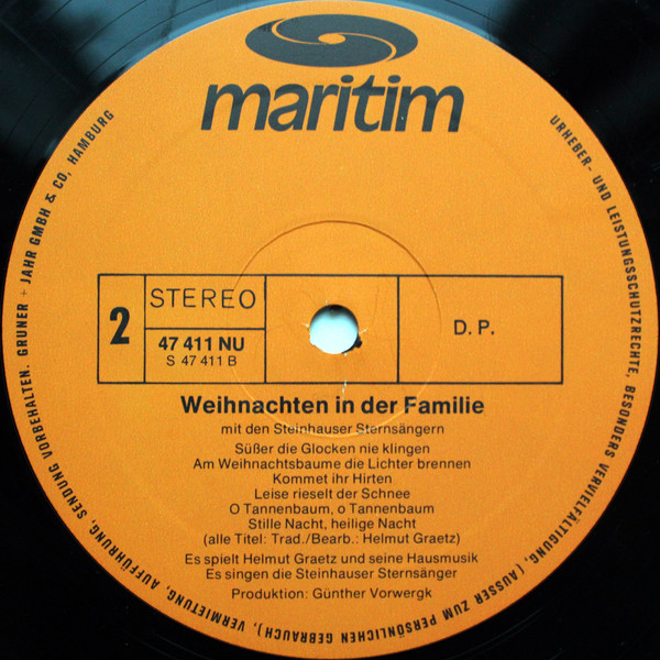 Cover Helmut Graetz Und Seine Hausmusik Mit Den Steinhauser Sternsängern* - Weihnachten In Der Familie (LP) Schallplatten Ankauf