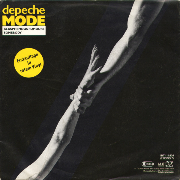 Cover Depeche Mode - Blasphemous Rumours / Somebody (7, Single, Red) Schallplatten Ankauf