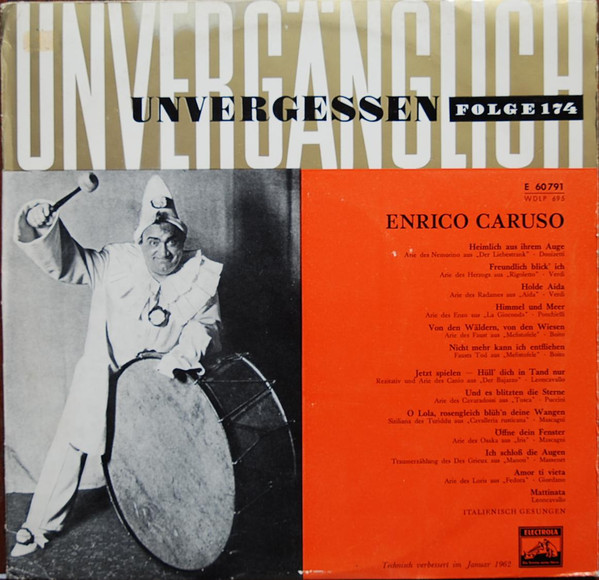 Cover Enrico Caruso - Unvergänglich Unvergessen (10, Comp) Schallplatten Ankauf