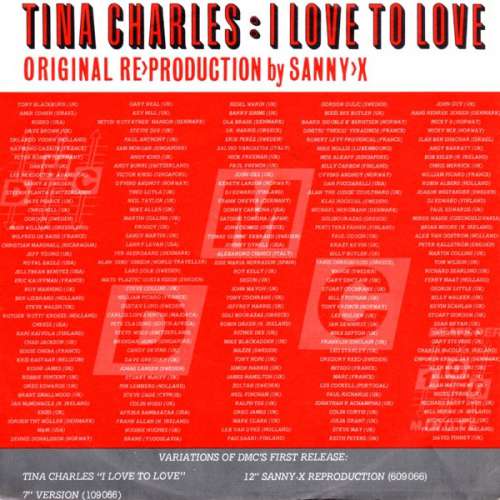 Cover Tina Charles - I Love To Love (7) Schallplatten Ankauf