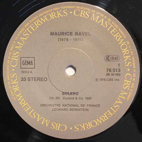 Cover Ravel*, Leonard Bernstein, L'Orchestre National De France* - Bolero / La Valse / Alborada Del Gracioso (LP, Album, Gat) Schallplatten Ankauf