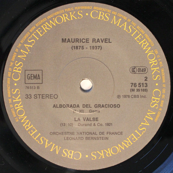 Cover Ravel*, Leonard Bernstein, L'Orchestre National De France* - Bolero / La Valse / Alborada Del Gracioso (LP, Album, Gat) Schallplatten Ankauf