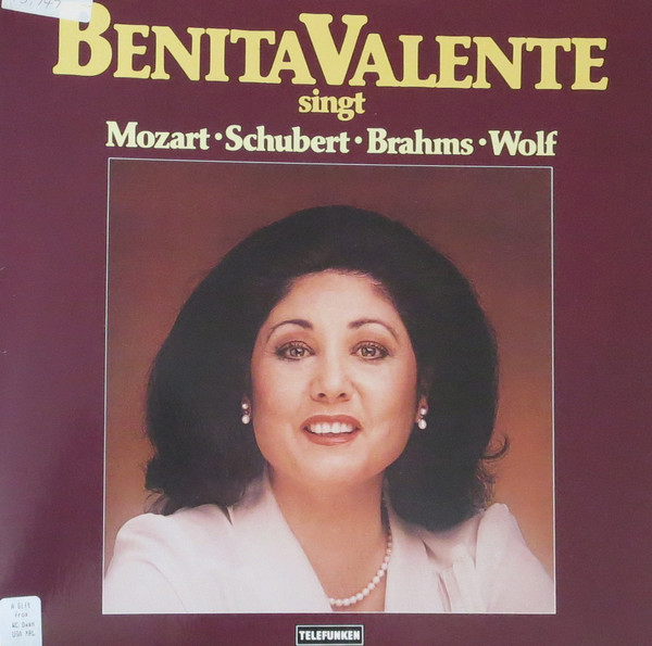 Cover Benita Valente, Richard Goode - Mozart* • Schubert* • Brahms* • Hugo Wolf - Benita Valente Sings Mozart • Schubert • Brahms • Wolf (LP) Schallplatten Ankauf