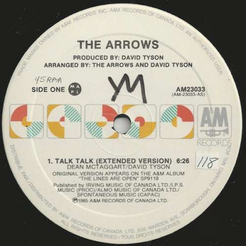 Cover The Arrows - Talk Talk (12, Maxi) Schallplatten Ankauf
