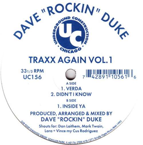 Cover Dave Rockin Duke - Traxx Again Vol. 1 (12) Schallplatten Ankauf