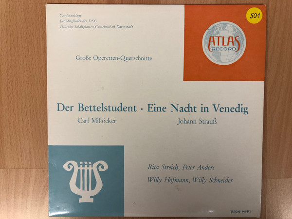 Cover Carl Millöcker • Johann Strauß* - Der Bettelstudent • Eine Nacht In Venedig (Große Operetten-Querschnitte) (10, Comp, Mono) Schallplatten Ankauf