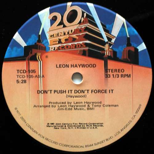 Cover Leon Haywood - Don't Push It Don't Force It (12) Schallplatten Ankauf