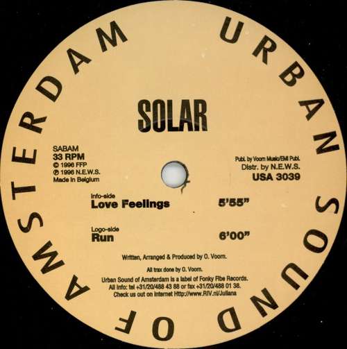 Cover Solar (2) - Love Feelings (12) Schallplatten Ankauf