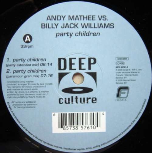 Cover Andy Mathee Vs. Billy Jack Williams* - Party Children (12) Schallplatten Ankauf