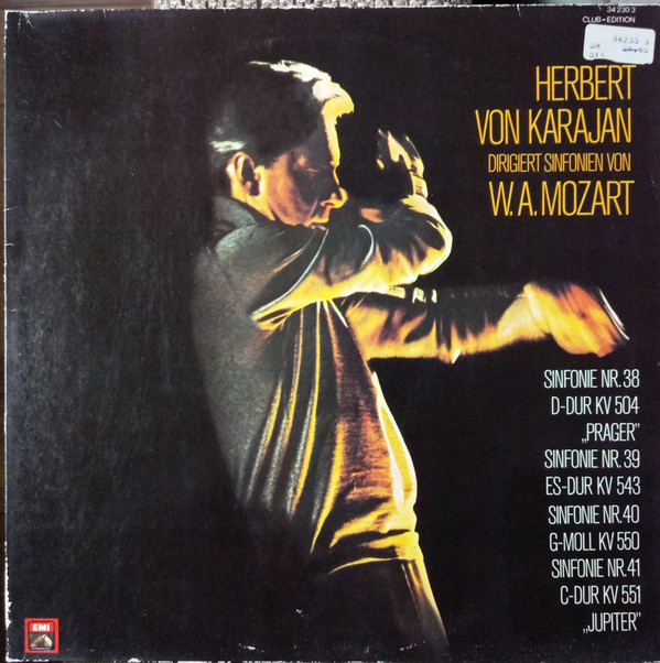 Bild Herbert von Karajan, W.A. Mozart* - Herbert Von Karajan Dirigiert Sinfonien Von W.A. Mozart (2xLP, Comp, Club) Schallplatten Ankauf