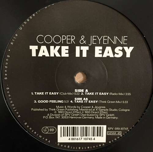 Bild Cooper* & Jeyenne* - Take It Easy (12) Schallplatten Ankauf