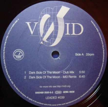 Cover Void (4) - Dark Side Of The Moon (12) Schallplatten Ankauf