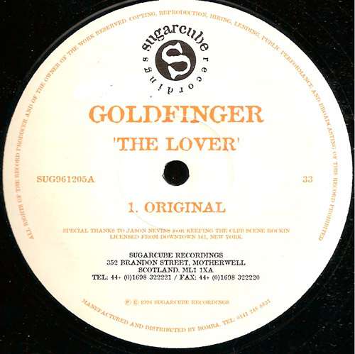 Cover Goldfinger (2) - The Lover (12) Schallplatten Ankauf