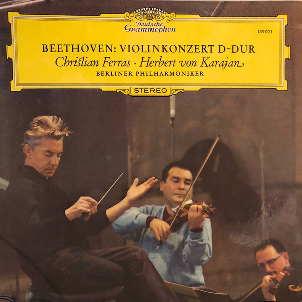 Cover Beethoven* – Christian Ferras · Herbert von Karajan, Berliner Philharmoniker - Violinkonzert D-Dur (LP, RP) Schallplatten Ankauf