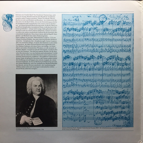 Cover J.S. Bach*, W.F. Bach*, C.P.E. Bach*, J.C. Bach* - Sinfonien der Bach-Familie (3xLP, Comp, tri) Schallplatten Ankauf