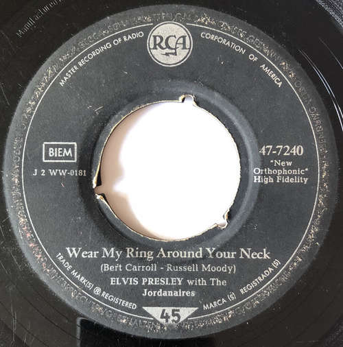 Cover Elvis Presley - Wear My Ring Around Your Neck / Doncha' Think It's Time (7, Single) Schallplatten Ankauf