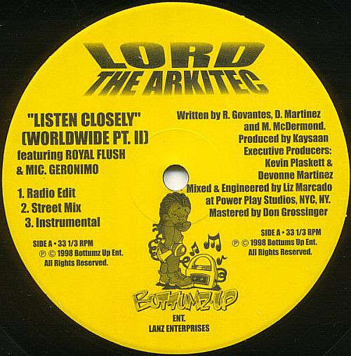 Cover Lord The Arkitec - Listen Closely (Worldwide Pt. II) (12) Schallplatten Ankauf