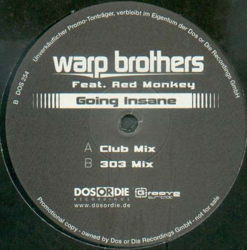 Cover Warp Brothers Feat. Red Monkey - Going Insane (12, Promo) Schallplatten Ankauf
