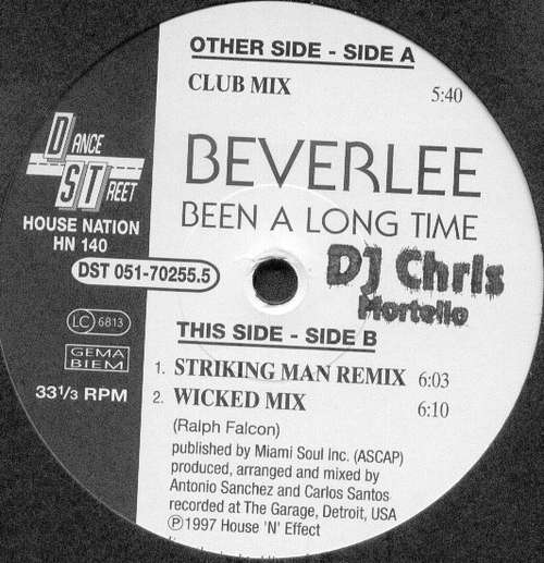 Cover Beverlee - Been A Long Time (12) Schallplatten Ankauf
