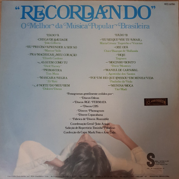 Cover Various - Recordando O Melhor Da Musica Popular Brasileira (LP, Comp) Schallplatten Ankauf