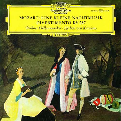 Cover Mozart*, Berliner Philharmoniker · Herbert von Karajan - Eine Kleine Nachtmusik, Divertimento KV 287 (LP) Schallplatten Ankauf