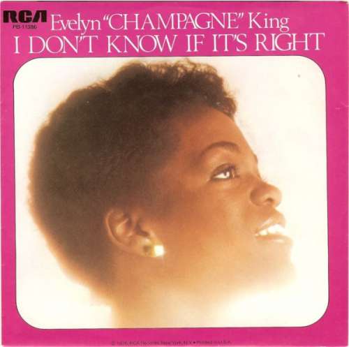 Cover Evelyn Champagne King* - I Don't Know If It's Right (7, Single) Schallplatten Ankauf