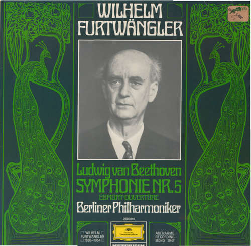 Cover Ludwig van Beethoven - Berliner Philharmoniker, Wilhelm Furtwängler - Sinfonie Nr. 5 C-Moll Op. 67 / Egmont-Ouvertüre Op. 84 (LP, Mono, RE) Schallplatten Ankauf