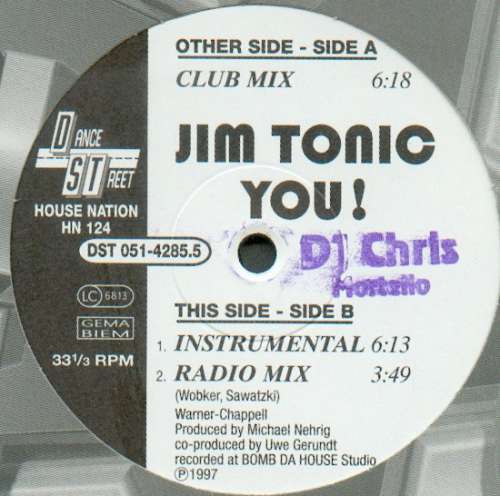 Cover Jim Tonic - You! (12) Schallplatten Ankauf