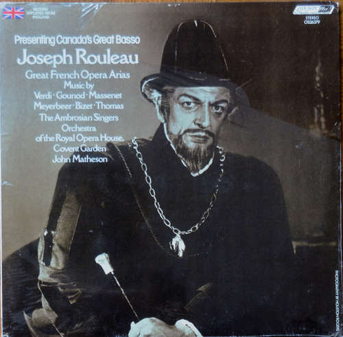 Cover Joseph Rouleau, The Ambrosian Singers - Great French Opera Arias (LP) Schallplatten Ankauf