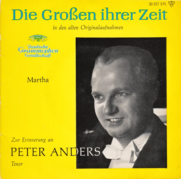 Cover Peter Anders (2) - Martha (7, EP, Mono) Schallplatten Ankauf