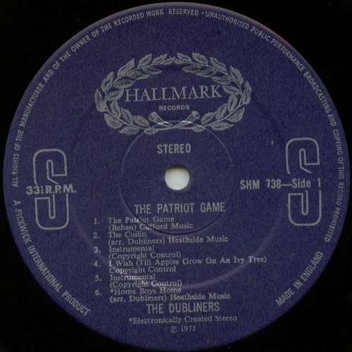 Bild The Dubliners - The Patriot Game (LP, Album, Comp) Schallplatten Ankauf