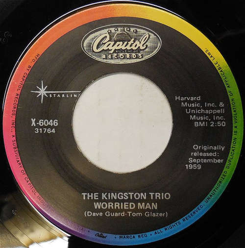 Cover Kingston Trio - Worried Man (7, Single, RE) Schallplatten Ankauf