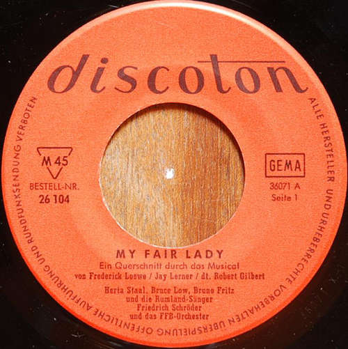 Cover Frederick Loewe / Jay Lerner*, Robert Gilbert - My Fair Lady - Ein Querschnitt Durch Das Musical (7, EP, Mono) Schallplatten Ankauf