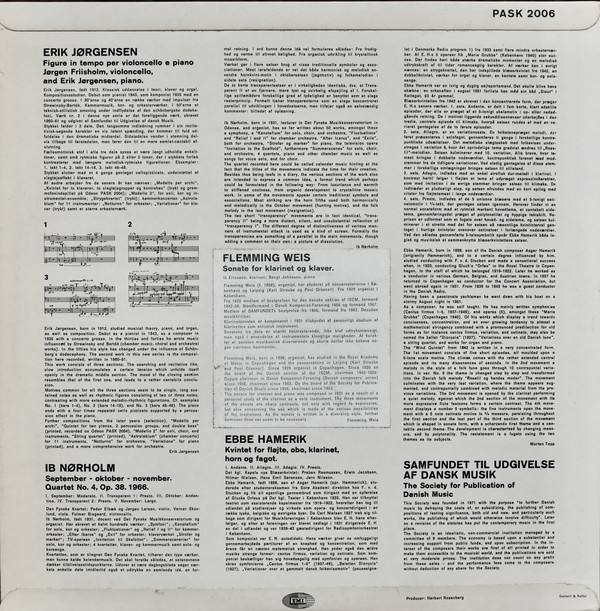 Cover Erik Jørgensen, Ib Nørholm, Flemming Weis, Ebbe Hamerik - Figure In Tempo Per Violoncello E Piano / September - Oktober – November. Kvartet For Strygere No. 4, Op. 38 / Sonata For Klarinet Og Klaver / Kvintet For Fløjte, Obo, Klarinet, Horn Og Fagot (LP) Schallplatten Ankauf